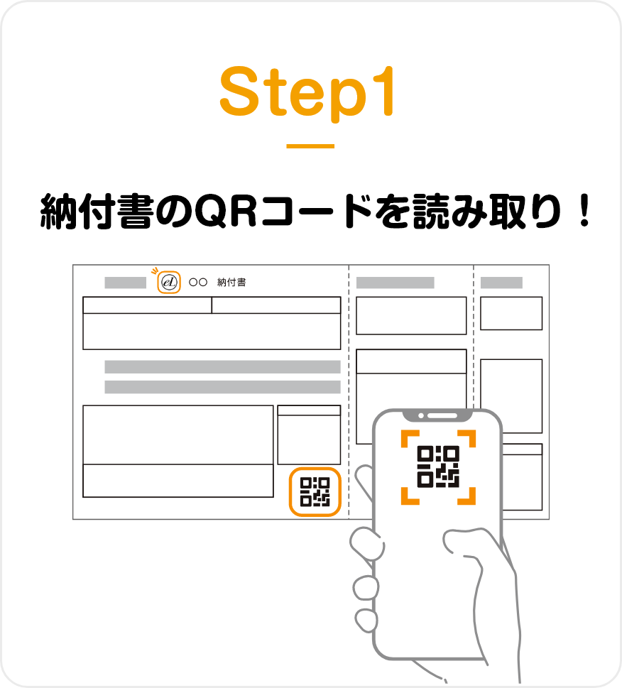 Step1 納付書のQRコードを読み取り！