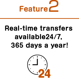 Feature 2: Real-time transfers available 24/7, 365 days a year!