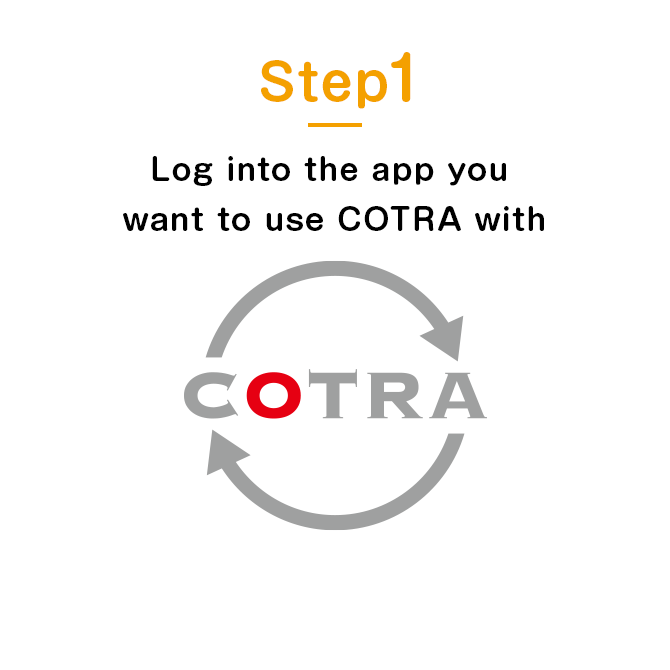 Step1 Log into the app you want to use COTRA Transfer with