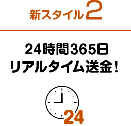 新スタイル2 24時間365日リアルタイム送金！
